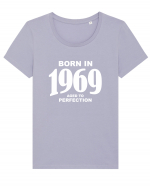 BORN IN 1969 Tricou mânecă scurtă guler larg fitted Damă Expresser