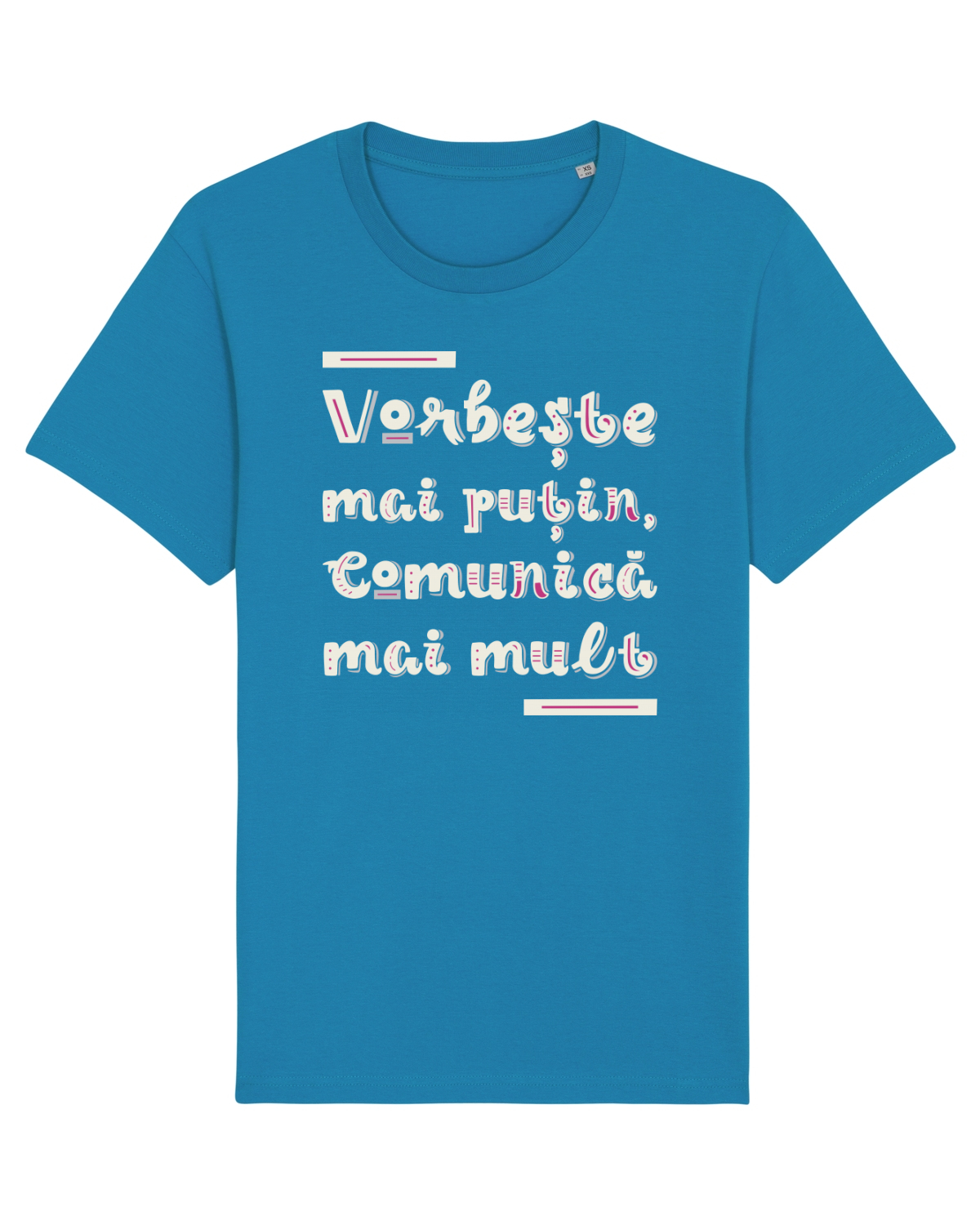Tricou mânecă scurtă Unisex Rocker Azur