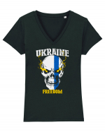 Ukraine Freedom Tricou mânecă scurtă guler V Damă Evoker