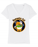 Ramantic Cat Tricou mânecă scurtă guler V Damă Evoker