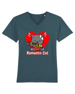 Ramantic Cat Tricou mânecă scurtă guler V Bărbat Presenter
