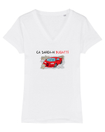 Ca sarea-n Bugatti Tricou mânecă scurtă guler V Damă Evoker