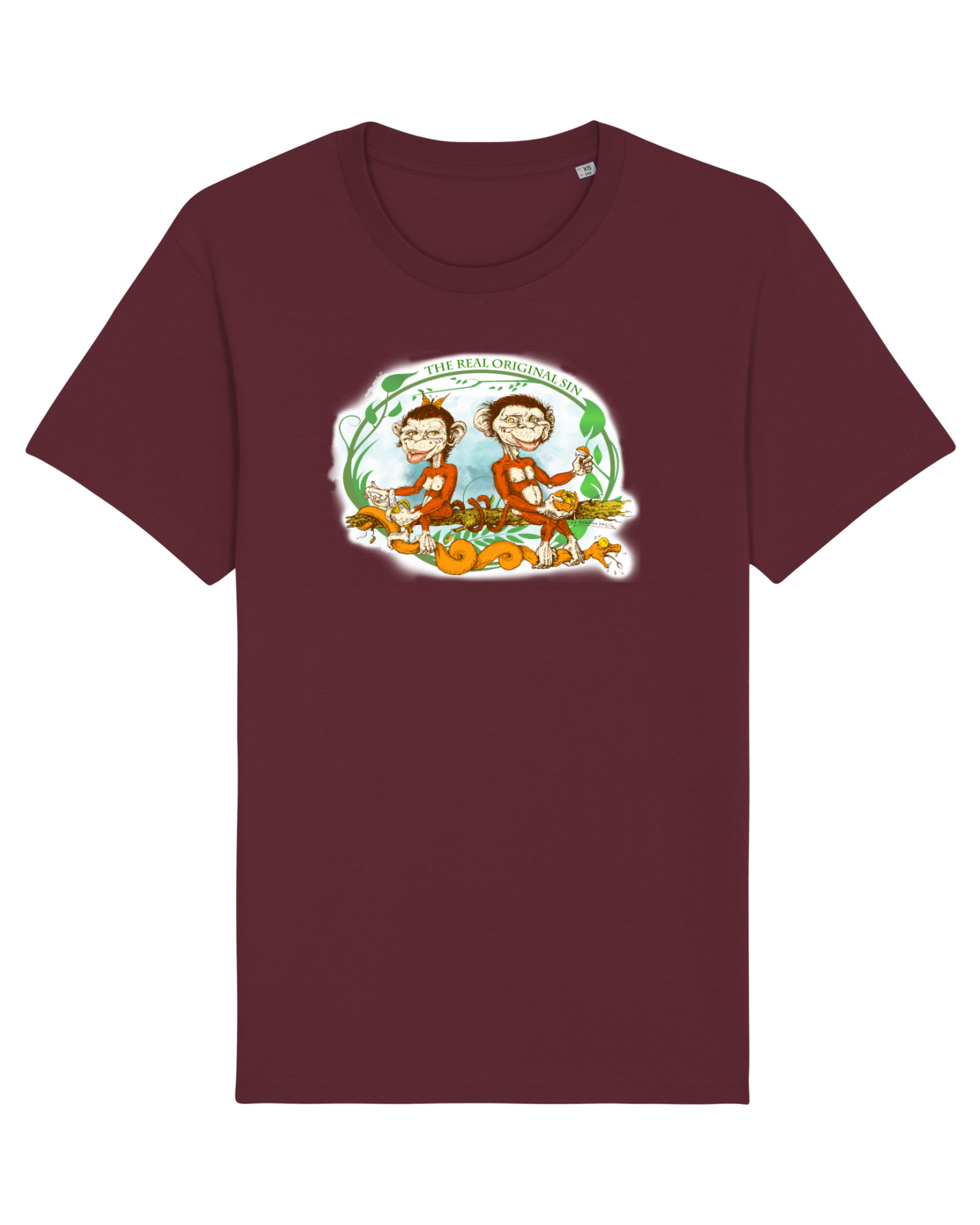 Tricou mânecă scurtă Unisex Rocker Burgundy