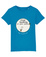 Stop Looking at Your Phone Tricou mânecă scurtă  Copii Mini Creator