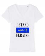 I stand with Unkraine Tricou mânecă scurtă guler V Damă Evoker