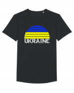 Ukraine Tricou mânecă scurtă guler larg Bărbat Skater