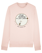 Stop Looking at Your Phone ! Bluză mânecă lungă Unisex Rise