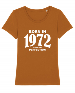 BORN IN 1972 Tricou mânecă scurtă guler larg fitted Damă Expresser