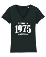 BORN IN 1975 Tricou mânecă scurtă guler V Damă Evoker