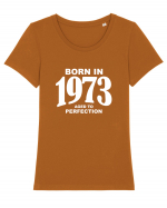 BORN IN 1973 Tricou mânecă scurtă guler larg fitted Damă Expresser