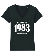 BORN IN 1983 Tricou mânecă scurtă guler V Damă Evoker