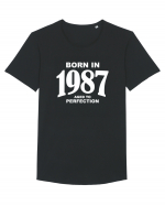 BORN IN 1987 Tricou mânecă scurtă guler larg Bărbat Skater