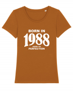 BORN IN 1988 Tricou mânecă scurtă guler larg fitted Damă Expresser