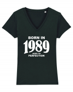 BORN IN 1989 Tricou mânecă scurtă guler V Damă Evoker