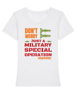 Stop The War Tricou mânecă scurtă guler larg fitted Damă Expresser