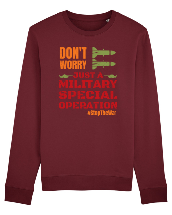 Stop The War Burgundy