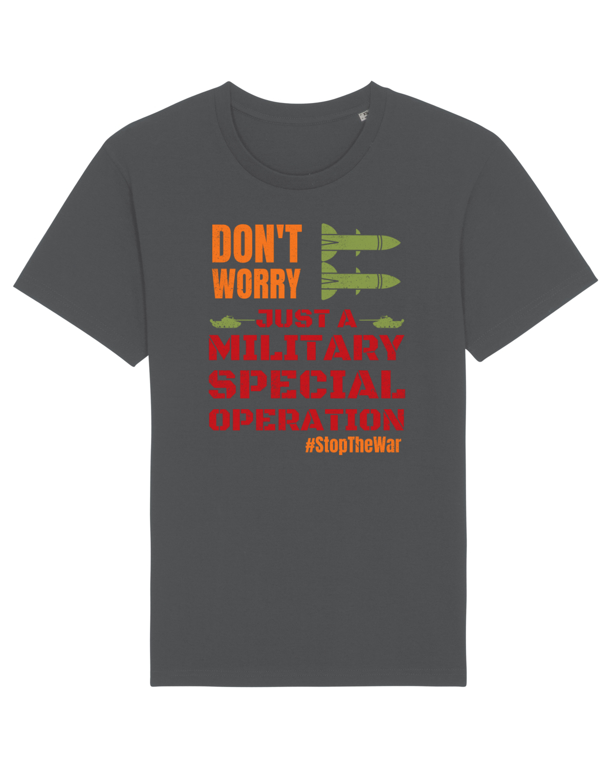 Tricou mânecă scurtă Unisex Rocker Anthracite