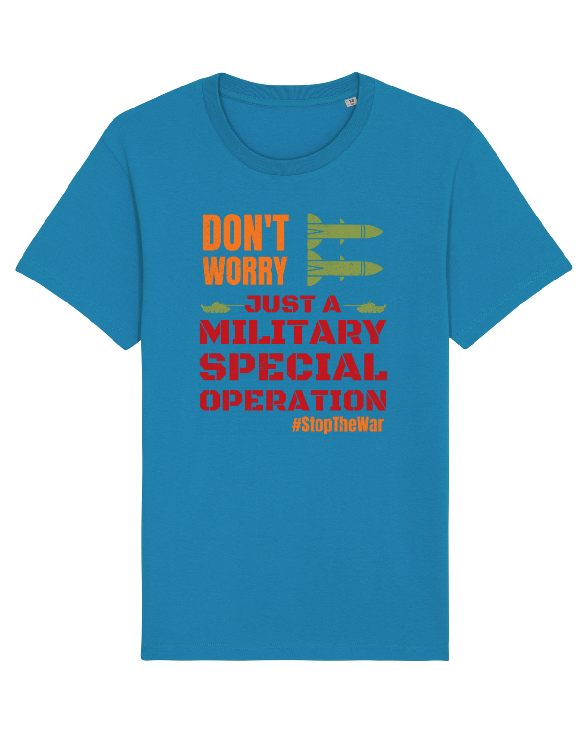 Tricou mânecă scurtă Unisex Rocker Azur