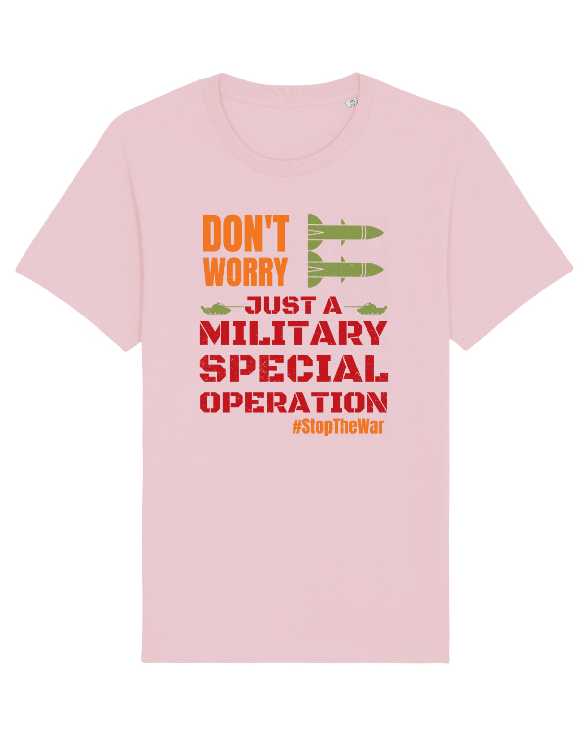 Tricou mânecă scurtă Unisex Rocker Cotton Pink