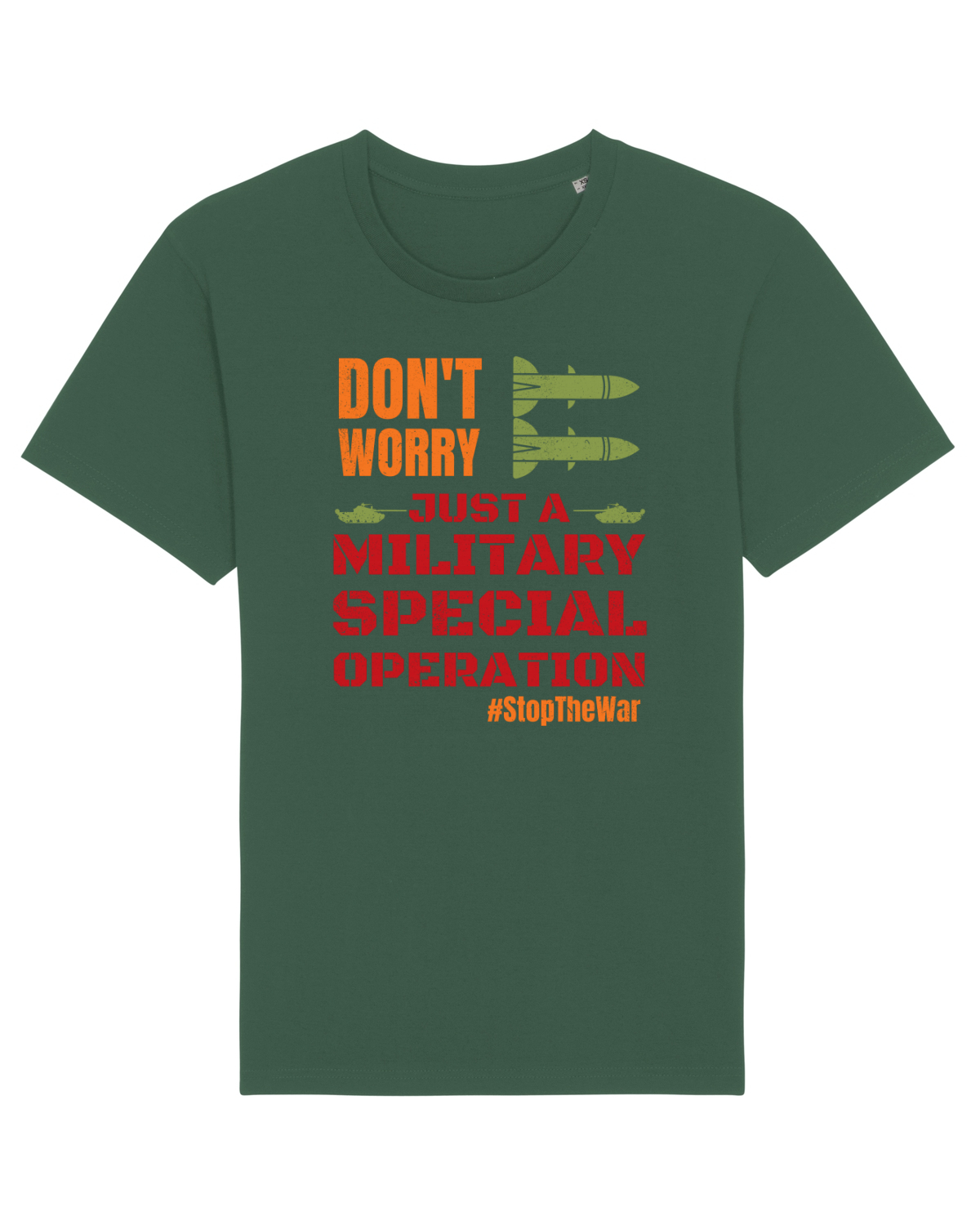 Tricou mânecă scurtă Unisex Rocker Bottle Green