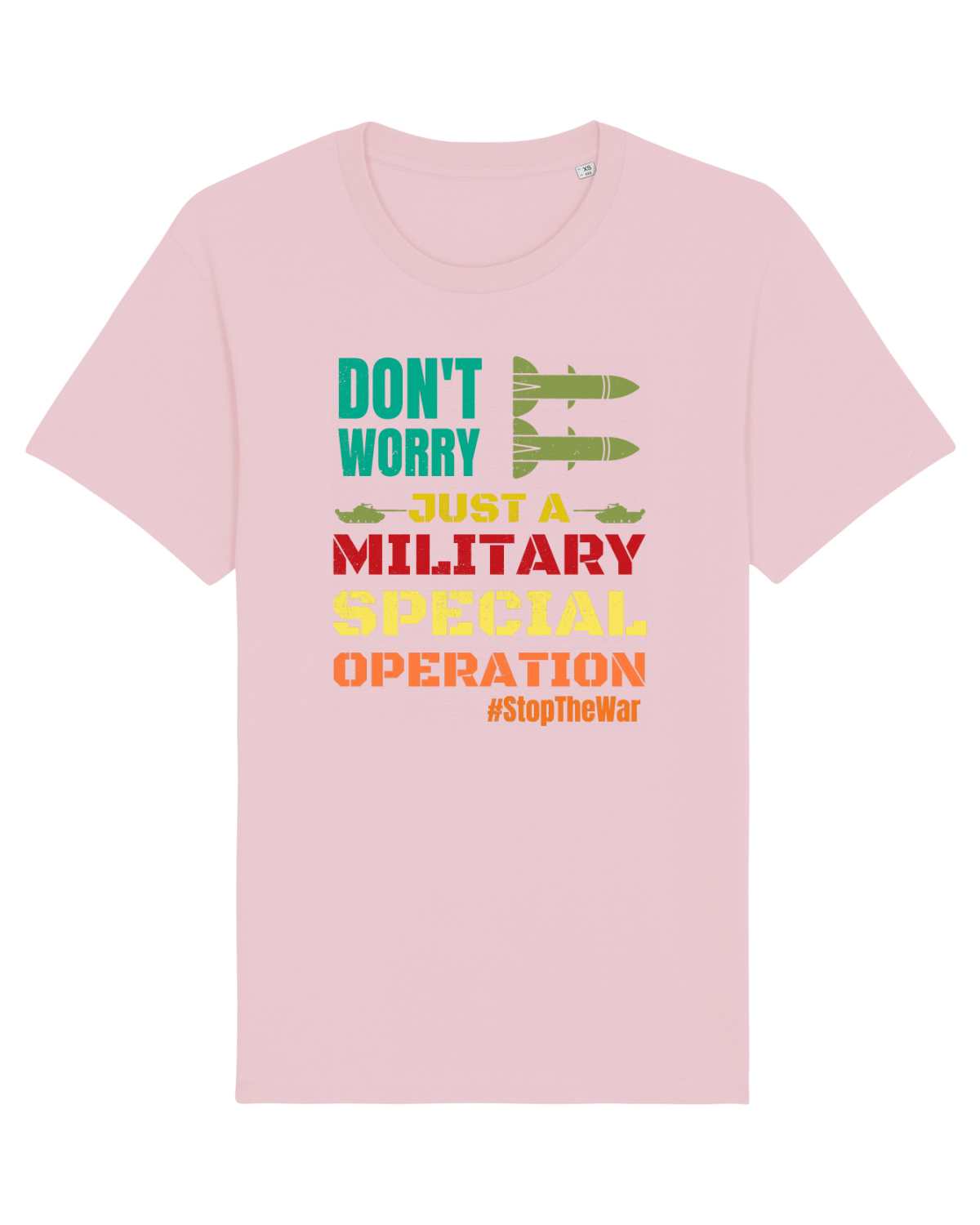 Tricou mânecă scurtă Unisex Rocker Cotton Pink