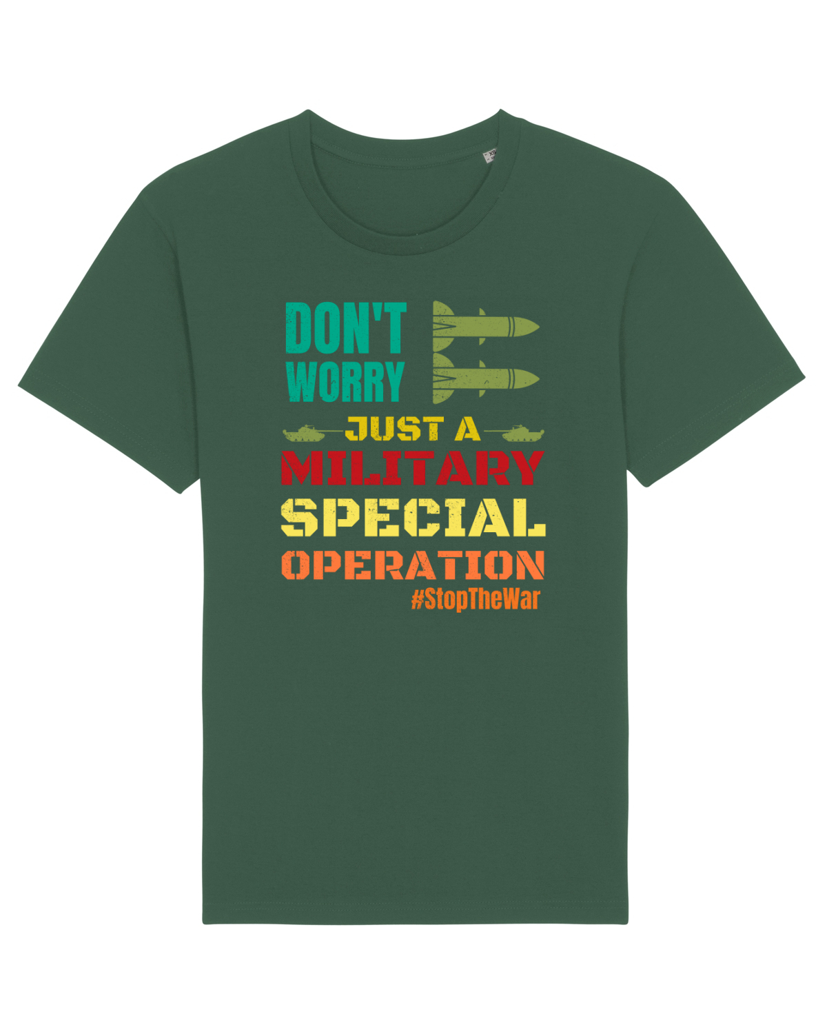 Tricou mânecă scurtă Unisex Rocker Bottle Green
