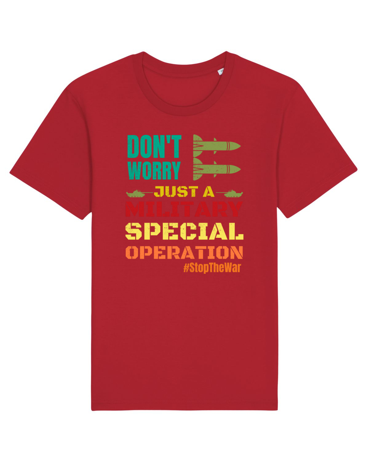 Tricou mânecă scurtă Unisex Rocker Red