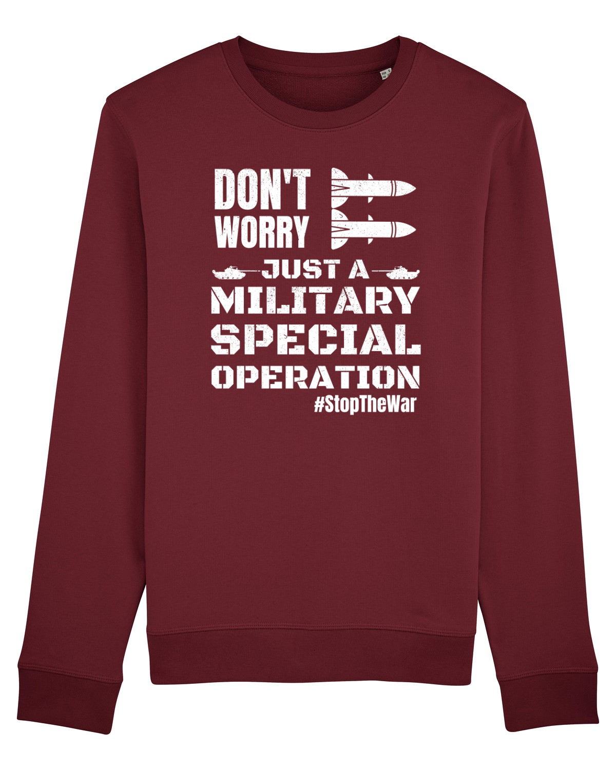 Bluză mânecă lungă Unisex Rise Burgundy