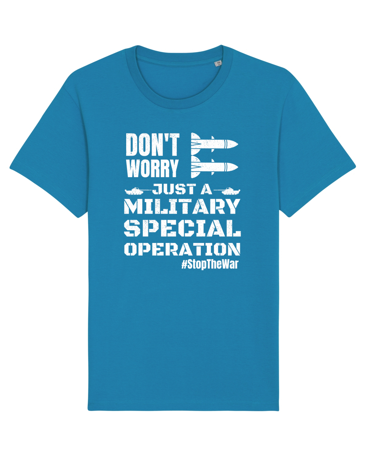 Tricou mânecă scurtă Unisex Rocker Azur