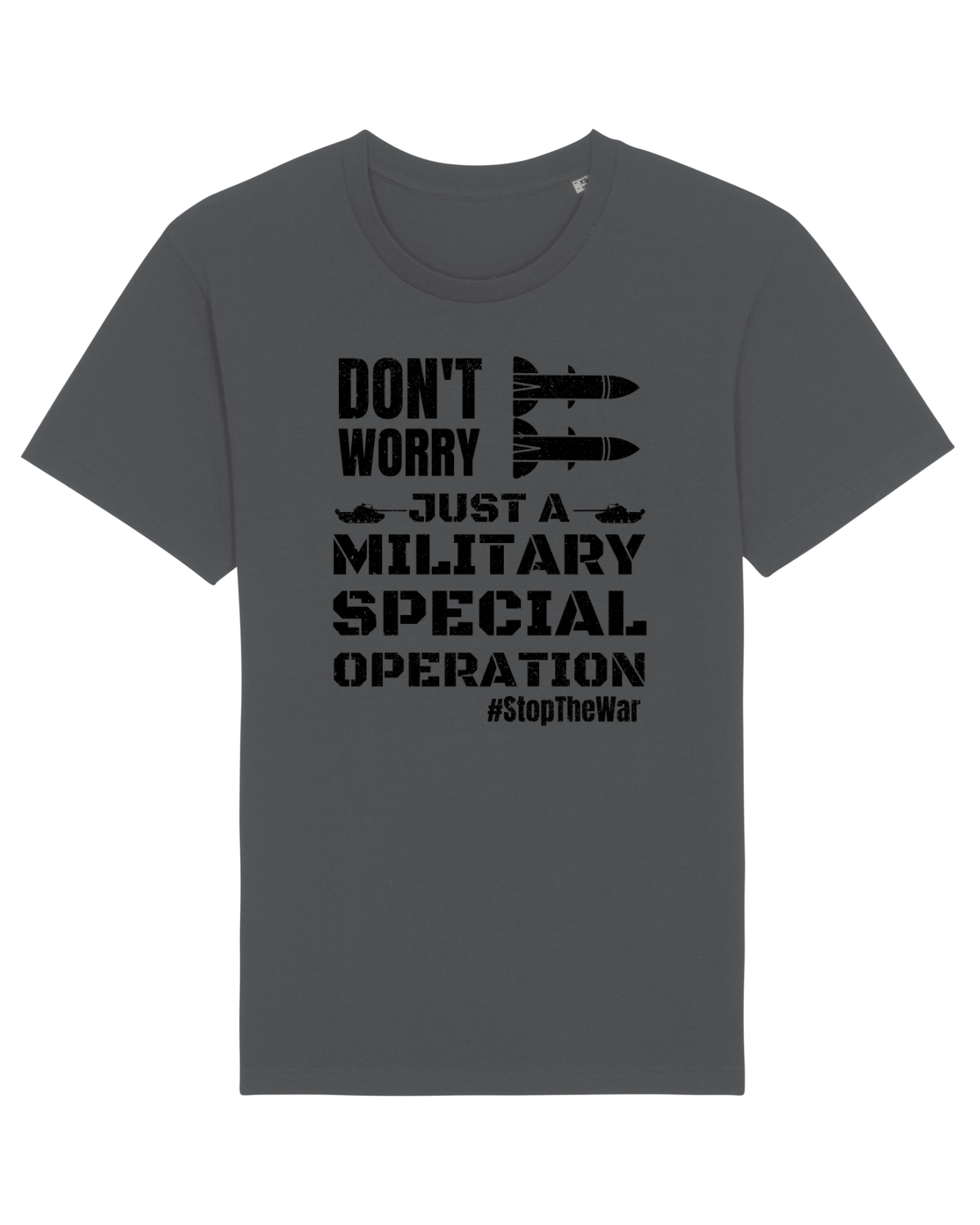 Tricou mânecă scurtă Unisex Rocker Anthracite