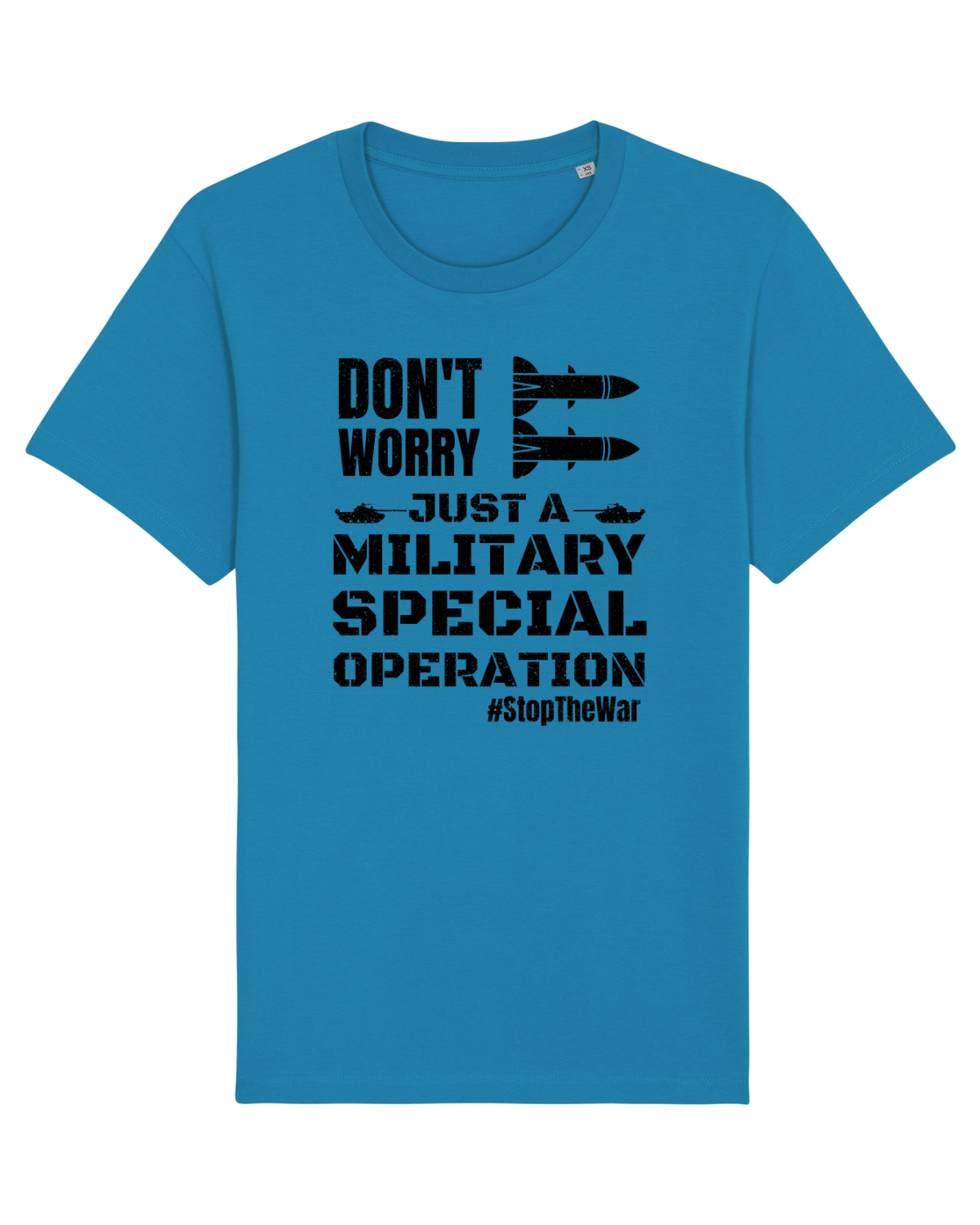 Tricou mânecă scurtă Unisex Rocker Azur