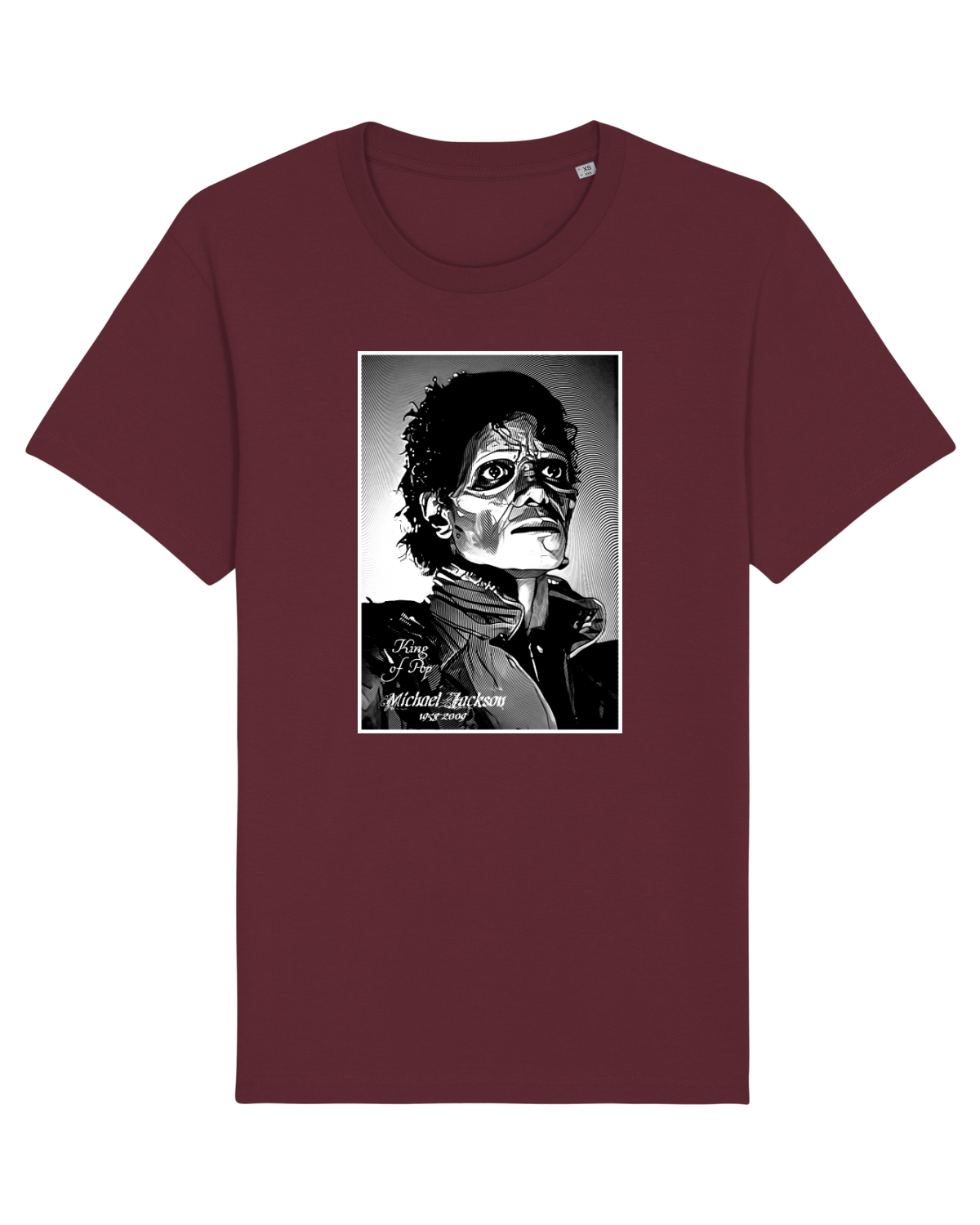 Tricou mânecă scurtă Unisex Rocker Burgundy