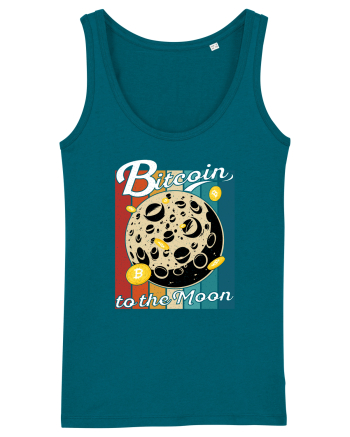 Bitcoin to the Moon Distressed | Retro Vintage Look Ocean Depth