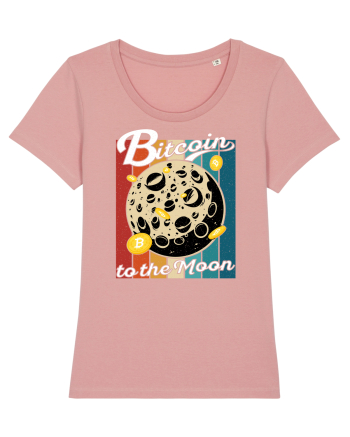 Bitcoin to the Moon Distressed | Retro Vintage Look Canyon Pink