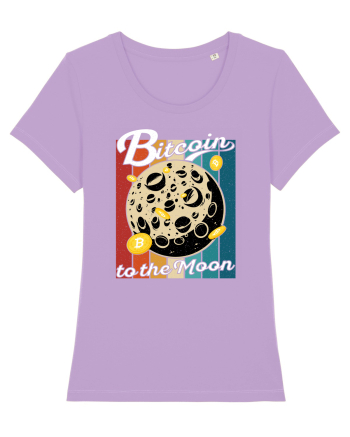 Bitcoin to the Moon Distressed | Retro Vintage Look Lavender Dawn