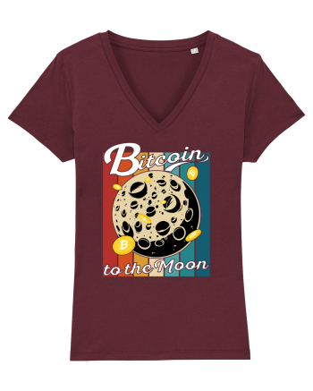 Bitcoin to the Moon | Bitcoin Moon Traveler | To the Moon Burgundy