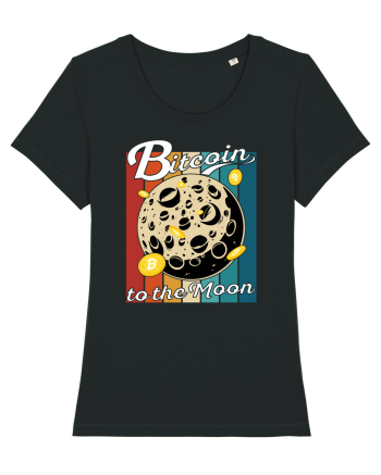 Bitcoin to the Moon | Bitcoin Moon Traveler | To the Moon Black