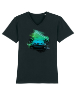 Sports Car Tricou mânecă scurtă guler V Bărbat Presenter