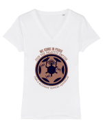 Funny Retro Vintage Star Wars Tricou mânecă scurtă guler V Damă Evoker