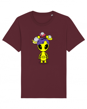 Kawaii Alien Burgundy