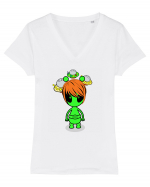 Kawaii Alien Tricou mânecă scurtă guler V Damă Evoker