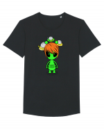 Kawaii Alien Tricou mânecă scurtă guler larg Bărbat Skater