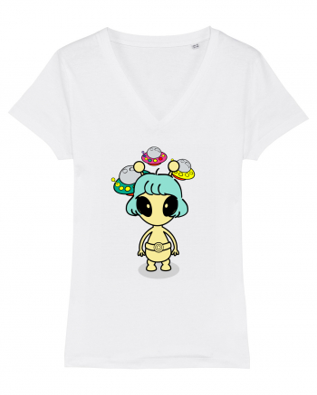 Kawaii Alien White