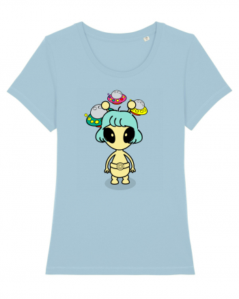 Kawaii Alien Sky Blue