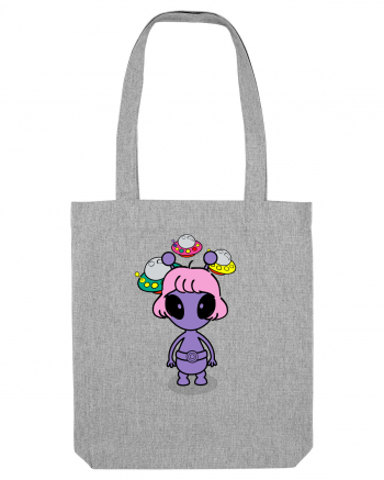 Kawaii Alien Heather Grey