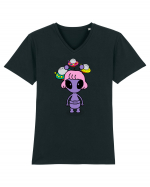 Kawaii Alien Tricou mânecă scurtă guler V Bărbat Presenter