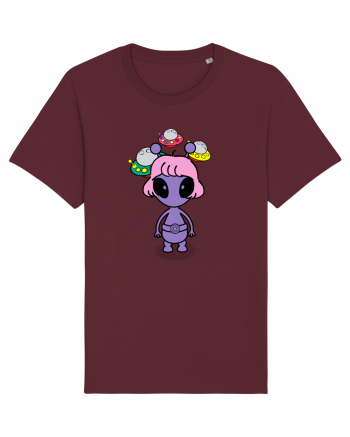 Kawaii Alien Burgundy