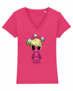 Kawaii Alien Tricou mânecă scurtă guler V Damă Evoker