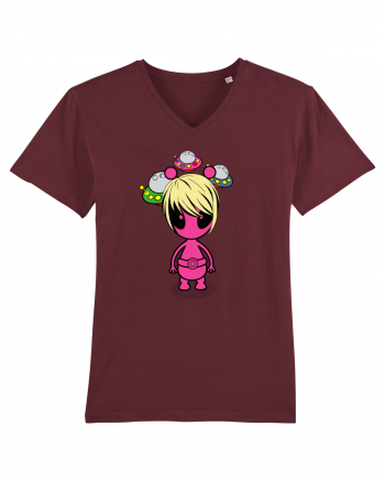 Kawaii Alien Burgundy