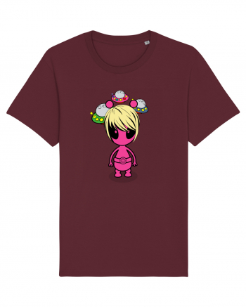 Kawaii Alien Burgundy